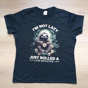I'm Not Lazy I Just Rolled a Low Initiative - D&D - New Women's XL Black T-Shirt